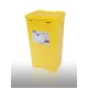 Container for clinical waste non sterile polypropylene 60 litre yellow solid hinged lid with yellow rectangular body