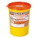 Sharps container disposal rigid type to BS7320/UN approved polypropylene 3.75 litre orange lid