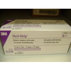 Wound closure strip sterile 3 x 75mm x 5 strips (Steri-Strip)