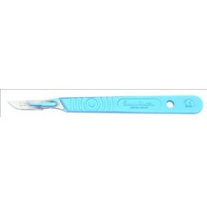 Scalpel disposable sterile with plastic handle stainless steel blade Size 10
