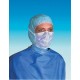 Mask face surgical standard Pleated 4 ties with noseband blue EN14683 type II