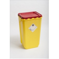 Box incineration for clinical waste with cap square non-sterile polyethylene 60 litre red lid (case 9) Squadron Medical Wiva
