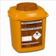 Sharps container disposal rigid type to BS7320/UN approved polypropylene 12 litre orange lid Sharpak 120 plus