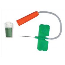 Venoflux cannula scalp vein set intravenous with removable injection cap silicone coated needle PVC 21g x 7cm